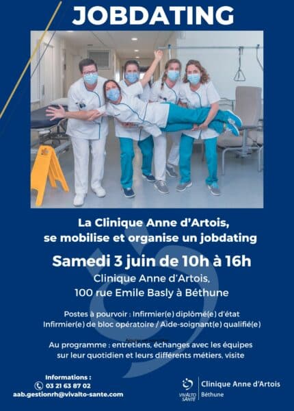 Jobdating
Clinique Anne d'Artois